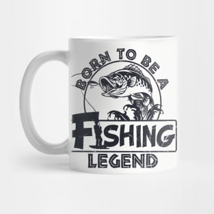 Men's Fishing Shirt Born To Be A Fishing Legend Mug